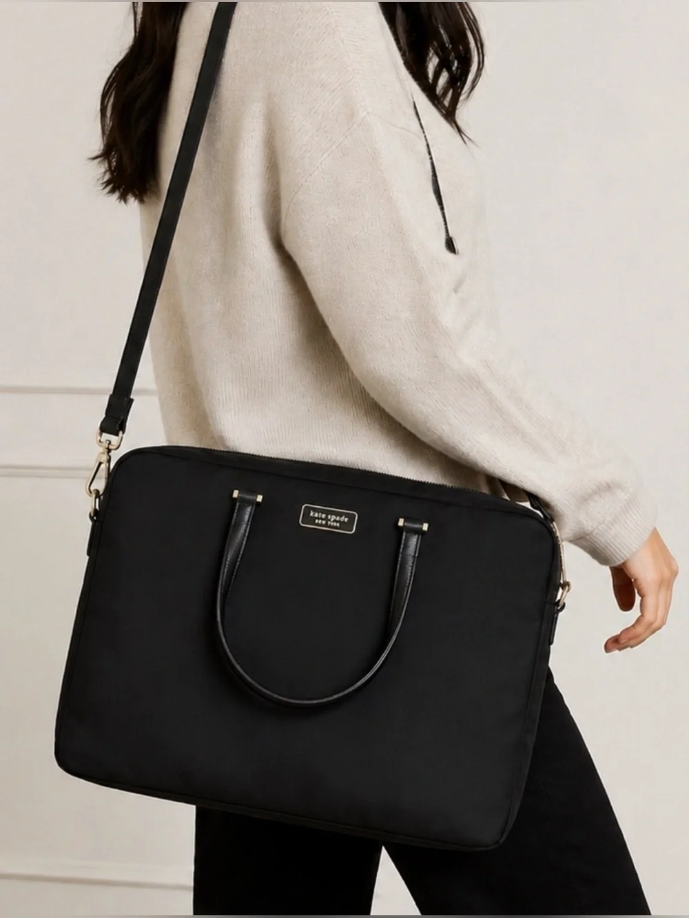 kate spade Black Nylon Laptop Bag
